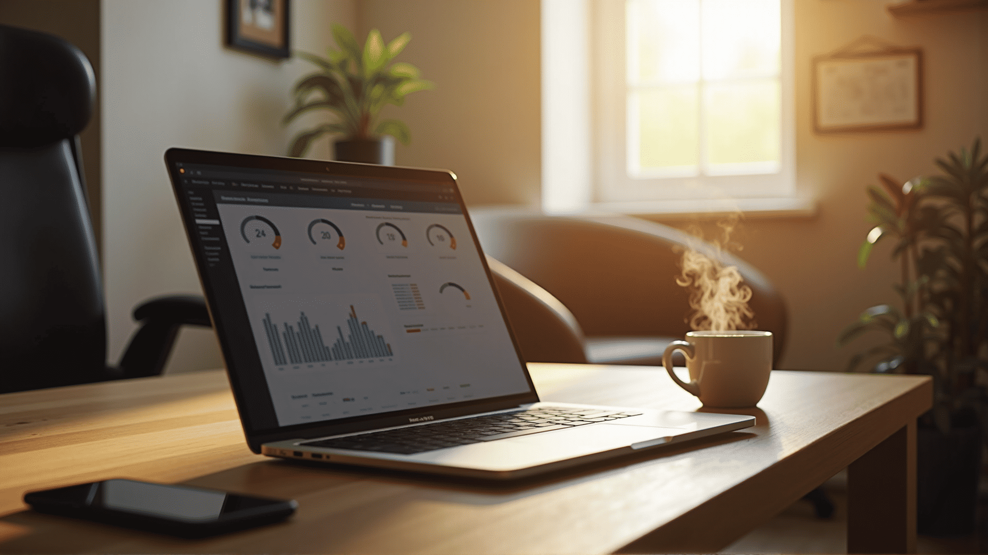 Online banking on laptop